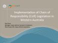 Implementation of Chain of Responsibility (CoR) Legislation in Western Australia PowerPoint PPT Presentation