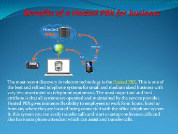Benefits of a Hosted PBX for business