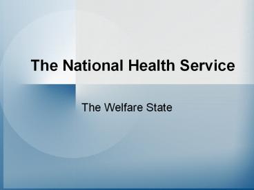 The National Health Service