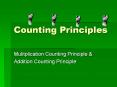Counting Principles PowerPoint PPT Presentation