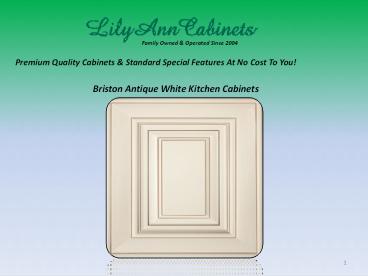 Bristol Antique White Cabinets