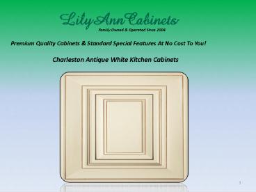 Charleston Antique White Kitchen Cabinets