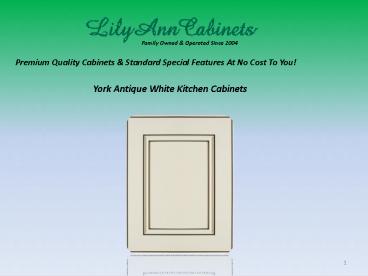 York Antique White Kitchen Cabinets