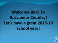 Welcome Back To Buccaneer Country! Let PowerPoint PPT Presentation