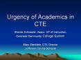 Urgency of Academics in CTE PowerPoint PPT Presentation