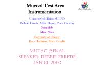 Mucool Test Area Instrumentation