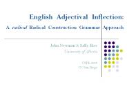 English Adjectival Inflection: A radical Radical Construction Grammar Approach