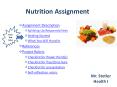 Nutrition Assignment PowerPoint PPT Presentation