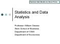 Statistics and Data Analysis PowerPoint PPT Presentation