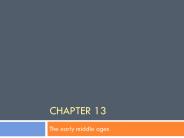 The early middle ages