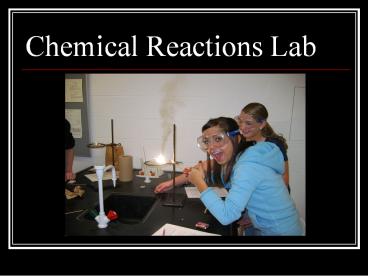 Chemical Reactions Lab