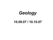 Geology