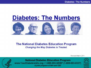 Diabetes: The Numbers
