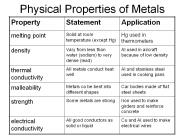 Physical Properties of Metals