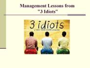 Management Lessons from "3 Idiots"