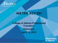 WATER ACT 101 PowerPoint PPT Presentation