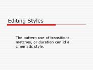 Editing Styles