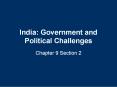 India: Government and Political Challenges PowerPoint PPT Presentation