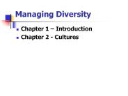 Managing Diversity