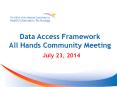 Data Access Framework All Hands Community Meeting PowerPoint PPT Presentation