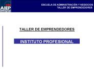 TALLER DE EMPRENDEDORES