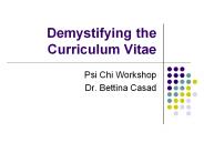 Demystifying the Curriculum Vitae