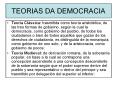 TEORIAS DA DEMOCRACIA PowerPoint PPT Presentation