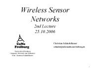 Wireless Sensor Networks 2nd Lecture 25.10.2006