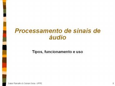 Processamento de sinais de 