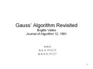 Gauss PowerPoint PPT Presentation