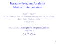 Iterative Program Analysis Abstract Interpretation PowerPoint PPT Presentation
