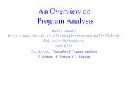 An Overview on  Program Analysis