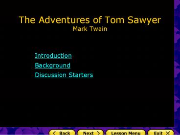 The Adventures of Tom Sawyer Mark Twain