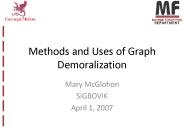 Methods and Uses of Graph Demoralization