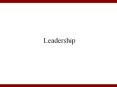 LEADERSHIP PowerPoint PPT Presentation