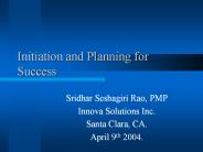 Initiation and Planning for Success