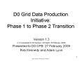 D0 Grid Data Production Initiative: Phase 1 to Phase 2 Transition PowerPoint PPT Presentation