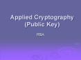 Applied Cryptography (Public Key) PowerPoint PPT Presentation