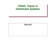 CS542: Topics in Distributed Systems