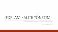 TOPLAM KALITE Y PowerPoint PPT Presentation