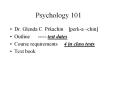 Psychology 101 PowerPoint PPT Presentation