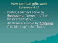 How spiritual gifts work Ephesians 4:12 PowerPoint PPT Presentation