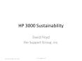 HP 3000 Sustainability PowerPoint PPT Presentation