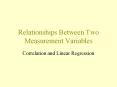 Relationships Between Two Measurement Variables PowerPoint PPT Presentation