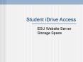 Student iDrive Access PowerPoint PPT Presentation
