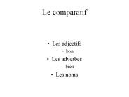 Le comparatif