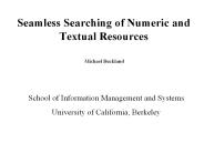Seamless Searching of Numeric and Textual Resources