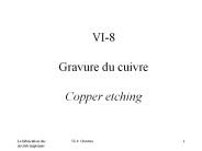 VI-8 Gravure du cuivre Copper etching