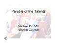 Parable of the Talents PowerPoint PPT Presentation