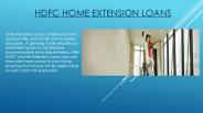 Home Extension Loans